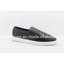 Stylish Flat Leather Lady Shoes with Cool Designs